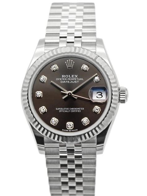 rolex dark grey diamonds|rolex datejust 31 specs.